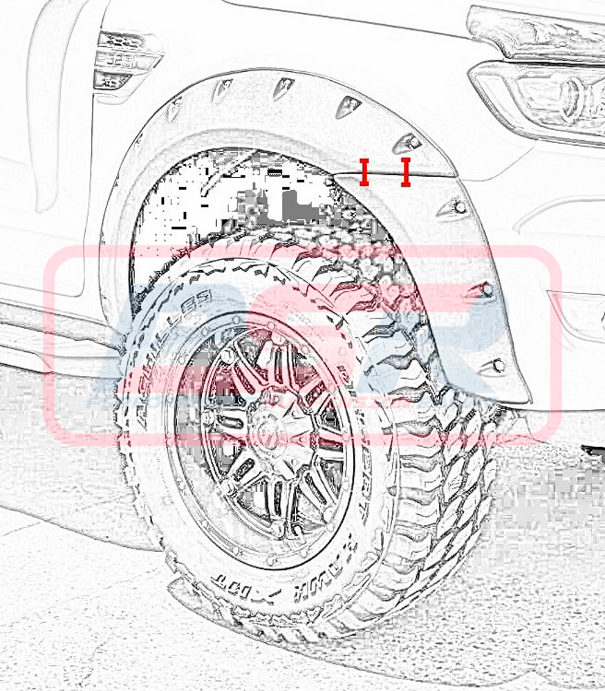 FLARES-RANGER-PX1-44-CS Ford Ranger PX1 2012-2015 Kut Snake Flares - Extra Slim 44mm - Full Set | Genuine Kut Snake 4X4 Accessory