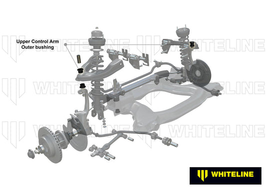 KCA348 Whiteline Front Upper Control Arm - Outer Bushing Camber Kit Double Offset to Suit Nissan Skyline R33, R34 Rwd/Awd | Genuine Whiteline Suspension Component - photo 2 of 6