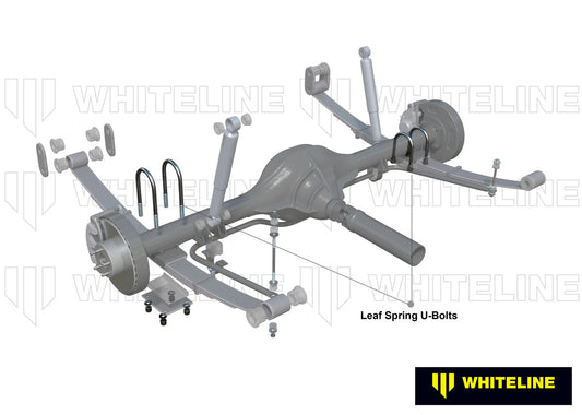 KUB103 Whiteline Universal U Bolts - ID=65mm, L=270mm, Thread=M12 - round top | Genuine Whiteline Suspension Component - photo 2 of 3