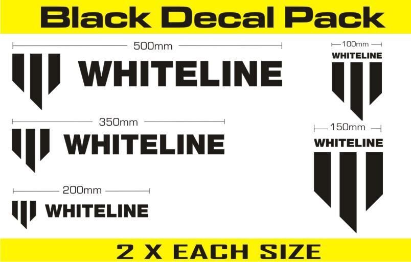 KWM002 Whiteline Decal Kits - Black | Genuine Whiteline Suspension Component