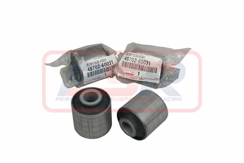 PSRBUSH-017 PSR Genuine Toyota Landcruiser Rubber Rear Upper Trailing Arm Bush Set 48702-60031 | Genuine PSR Suspension Bush