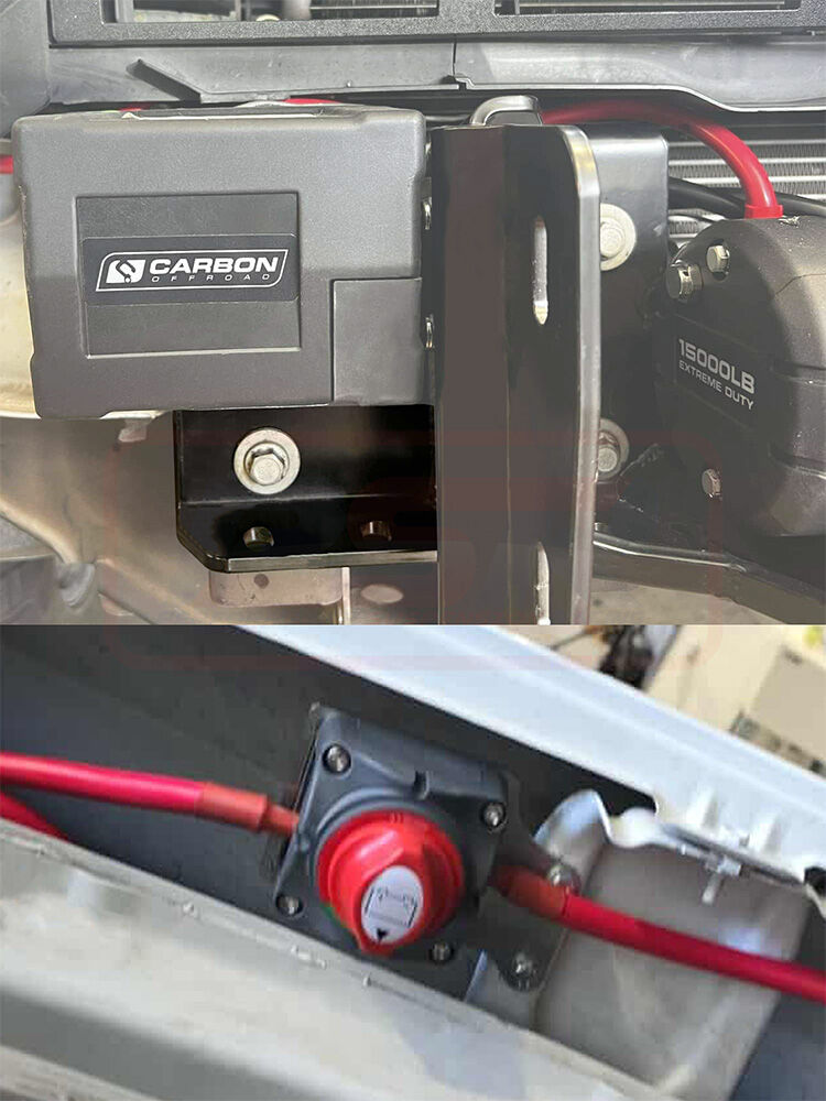 PSRCHEV-008 PSR Khaos Chevrolet Silverado 2020-On 2500-3500 Khaos Bar Carbon Winch Relocation Bracket | Genuine PSR Khaos Recovery Gear