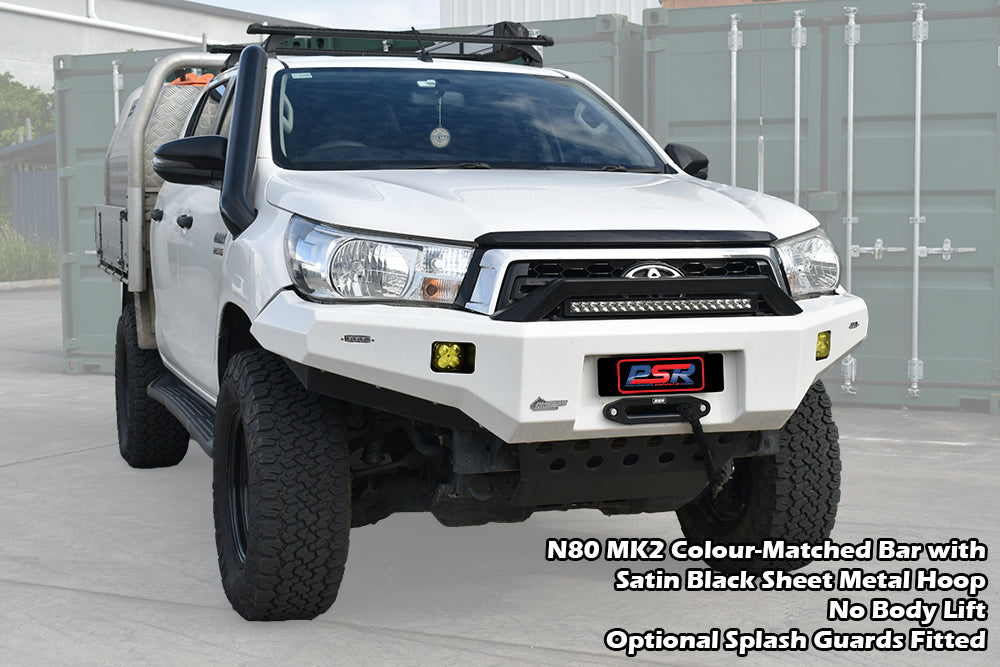 PSRHIL-121-KIT PSR Ambush Toyota Hilux N80 MK1-MK2 2016-4/2020 Ambush Sheet Metal Hoop Bullbar | Genuine PSR Ambush Bull Bar