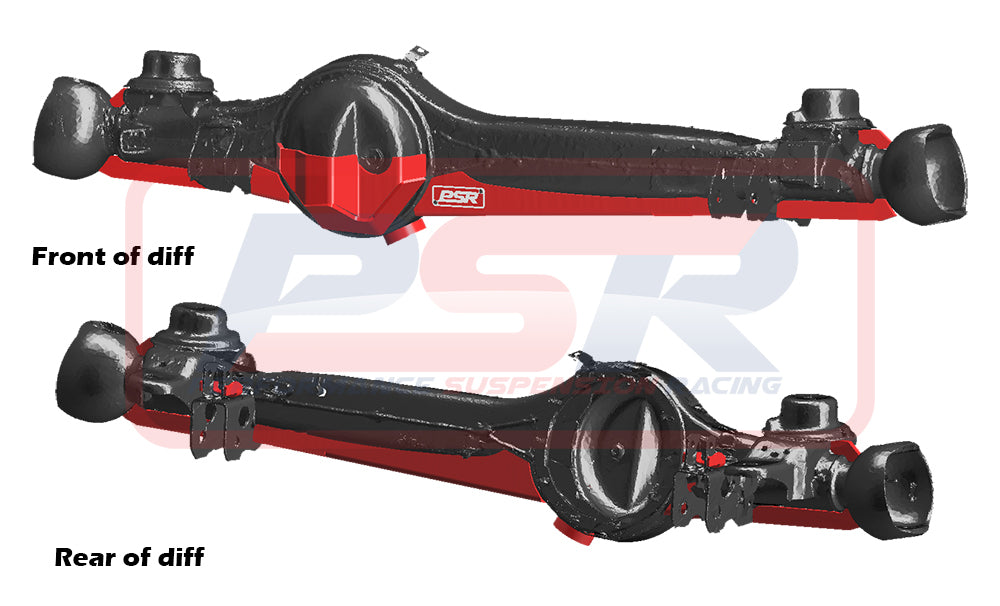 PSRLAN-101 PSR Toyota Landcruiser 80/105 Series Front Diff Brace and Center Guard Set (Complete weld on system) | Genuine PSR Driveline Component