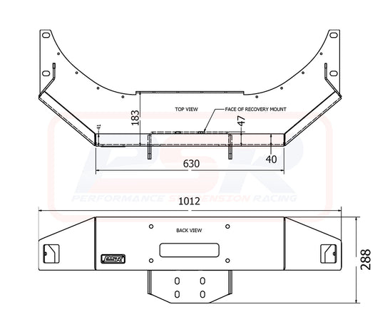 PSRPAT-127-KIT PSR Nissan Patrol GQ-GU Coil Cab Ute Rear Winch Cradle | Genuine PSR Recovery Gear - photo 2 of 3