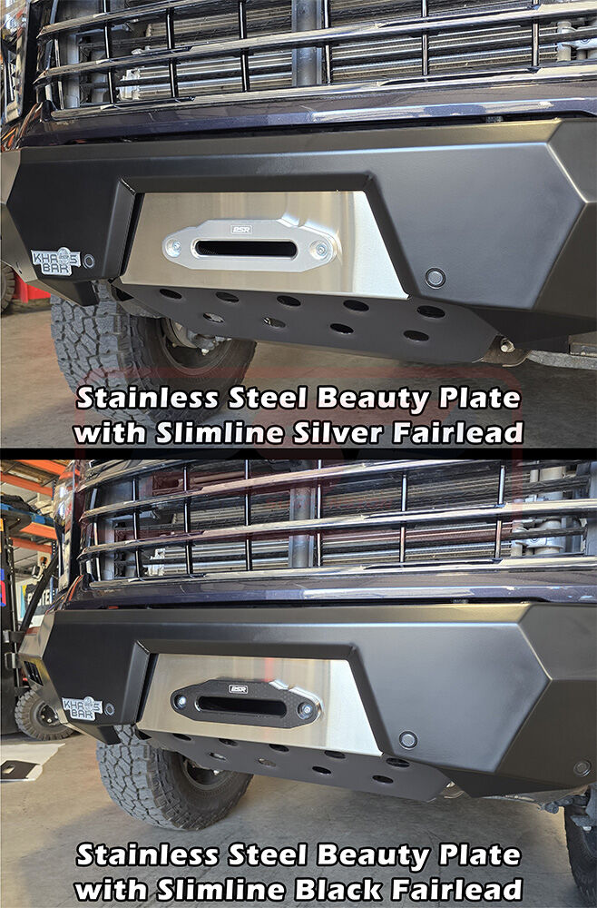PSRUNI-160-STAINLESS PSR Khaos Khaos Bumper Beauty Plate 1 - Stainless Steel | Genuine PSR Khaos Bull Bar