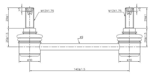 TRC4046 SuperPro Rear Sway Bar Link to suit Volvo | Genuine SuperPro Suspension Component - photo 2 of 2