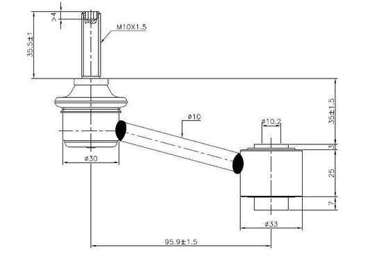 TRC4050 SuperPro Rear Sway Bar Link to suit VAG | Genuine SuperPro Suspension Component - photo 2 of 2