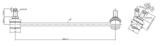 TRC4061L SuperPro Front Left Sway Bar Link to suit Honda Accord CR, CU | Genuine SuperPro Suspension Component - photo 2 of 2