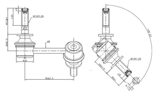 TRC4076R SuperPro Front Right Sway Bar Link to suit Lexus GS, IS & IS C | Genuine SuperPro Suspension Component - photo 2 of 2