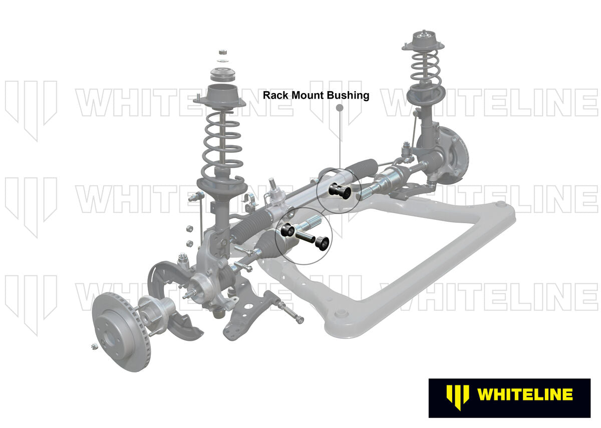 W13203 Whiteline Front Steering Rack and Pinion - Mount Bushing Kit to Suit Audi, Seat, Skoda and Volkswagen PQ34 Fwd/Awd | Genuine Whiteline Suspension Component - photo 2 of 5
