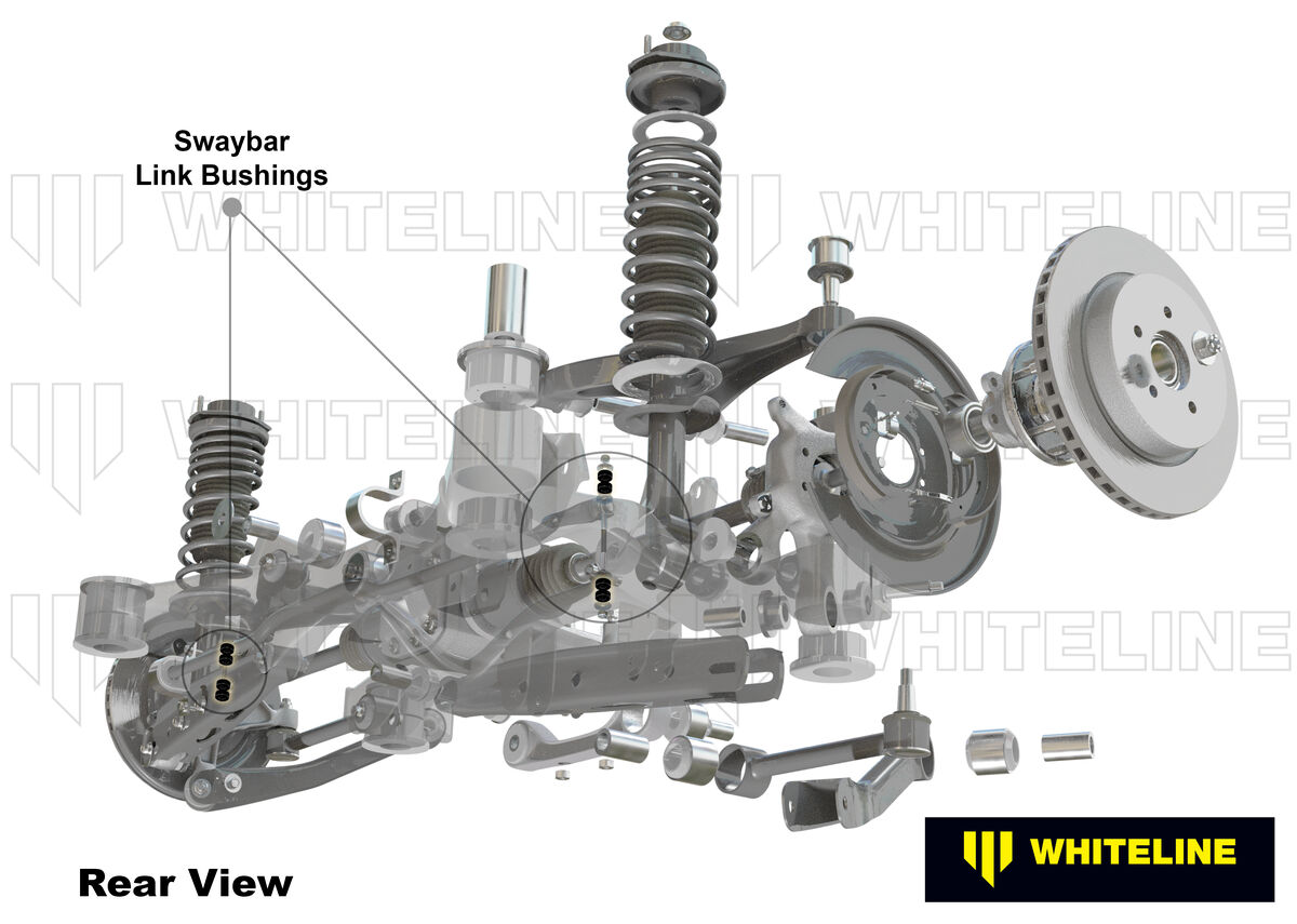 W23394 Whiteline Rear Sway Bar Link - Bushing Kit to Suit BMW 3 Series E46 an Z4 | Genuine Whiteline Suspension Component - photo 2 of 5