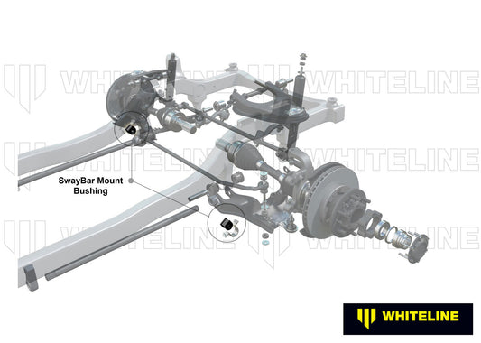 W23486 Whiteline Front Sway Bar Mount - Bushing Kit 30mm to Suit Toyota Hilux 1997-2005 4wd | Genuine Whiteline Suspension Component - photo 2 of 5