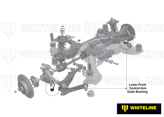 W62998 Whiteline Rear Trailing Arm - Rear Bushing Kit to Suit Nissan 350Z, 370Z, Skyline and Stagea | Genuine Whiteline Suspension Component - photo 2 of 6