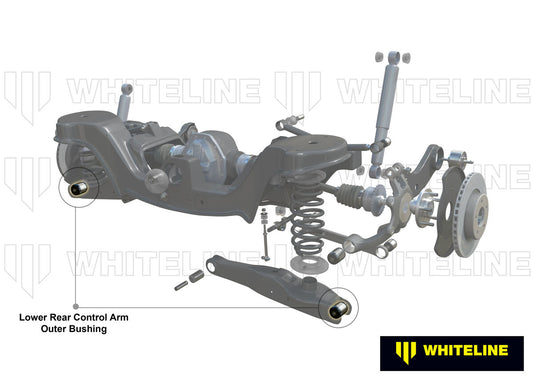 W63576 Whiteline Rear Control Arm Lower Rear - Outer Bushing Kit to Suit Audi, Seat, Skoda and Volkswagen MQB Fwd/Awd | Genuine Whiteline Suspension Component - photo 2 of 5
