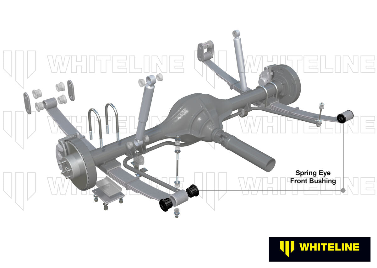 W73435 Whiteline Rear Leaf Spring - Bushing Kit to Suit Toyota Land Cruiser 76, 78 and 79 Series | Genuine Whiteline Suspension Component - photo 2 of 6