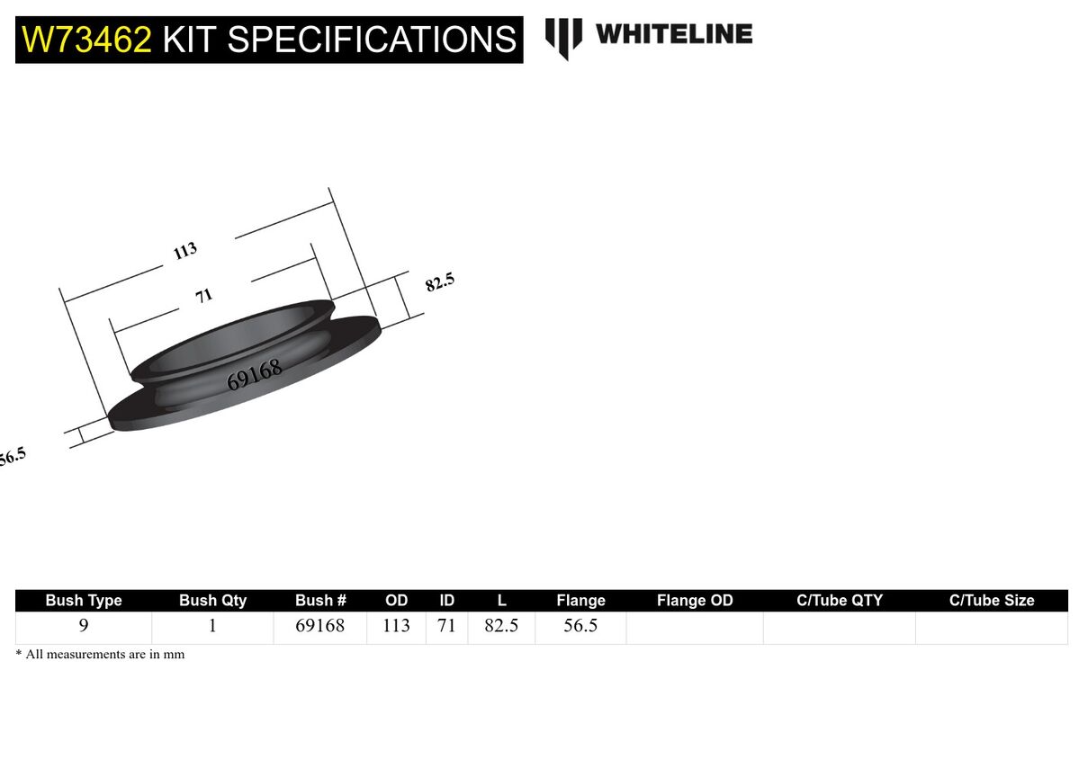 W73462 Whiteline Rear Coil Spring Pad - Lower Bushing Kit to Suit Jeep Wrangler JL | Genuine Whiteline Suspension Component - photo 5 of 5