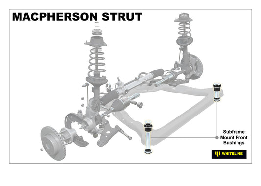 W93048 Whiteline Front Subframe - Front Bushing Kit to Suit Nissan Dualis, X-Trail and Renault Koleos | Genuine Whiteline Suspension Component - photo 2 of 4