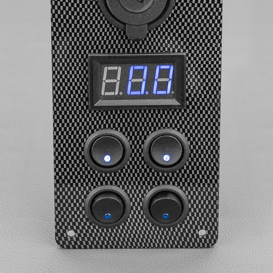 CARBON-PANEL Carbon Switch Panel with USB and Digital Volt Meter | Genuine STEDI Product