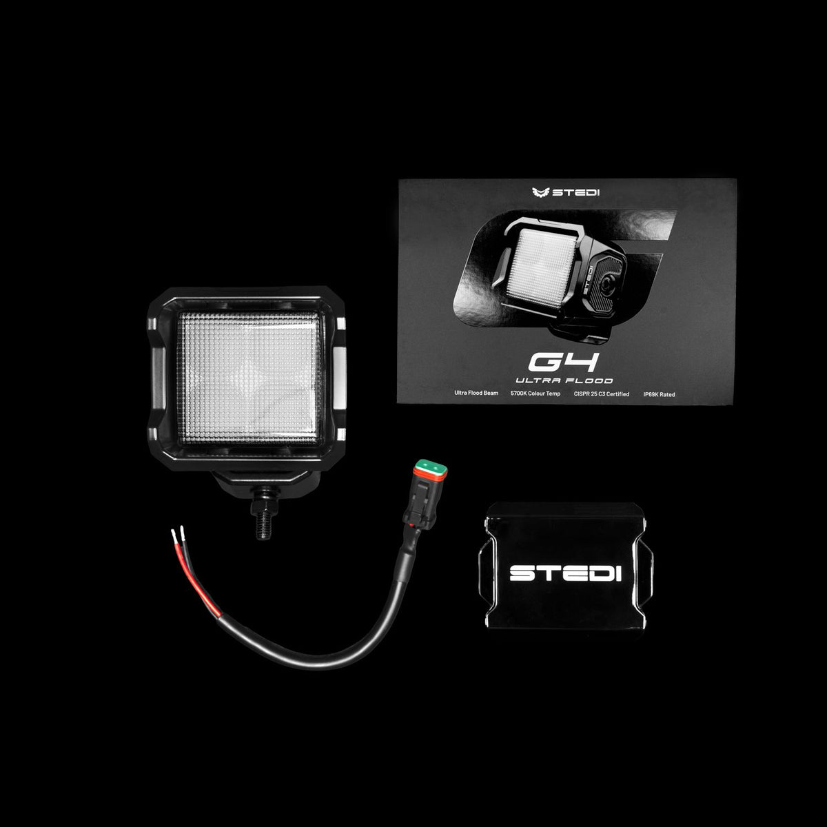 ST-04-G4-004 G4 Black Ultra Flood Work Light | Genuine STEDI Product