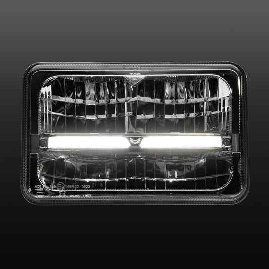 ST-45-HBI-641 Homage Rectangle 6x4 Inch LED Headlight with DRL & Integrated Indicator | Genuine STEDI Product