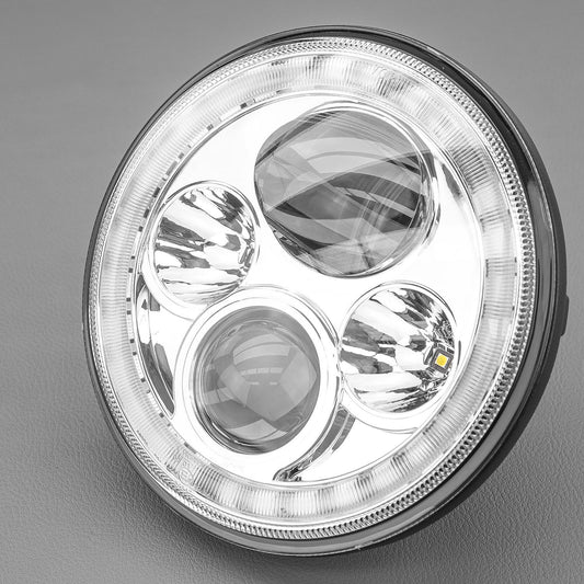 LEDMOTO-IRIS-7-PAIR Iris 7 Inch LED Headlight - Chrome (Pair) | Genuine STEDI Product