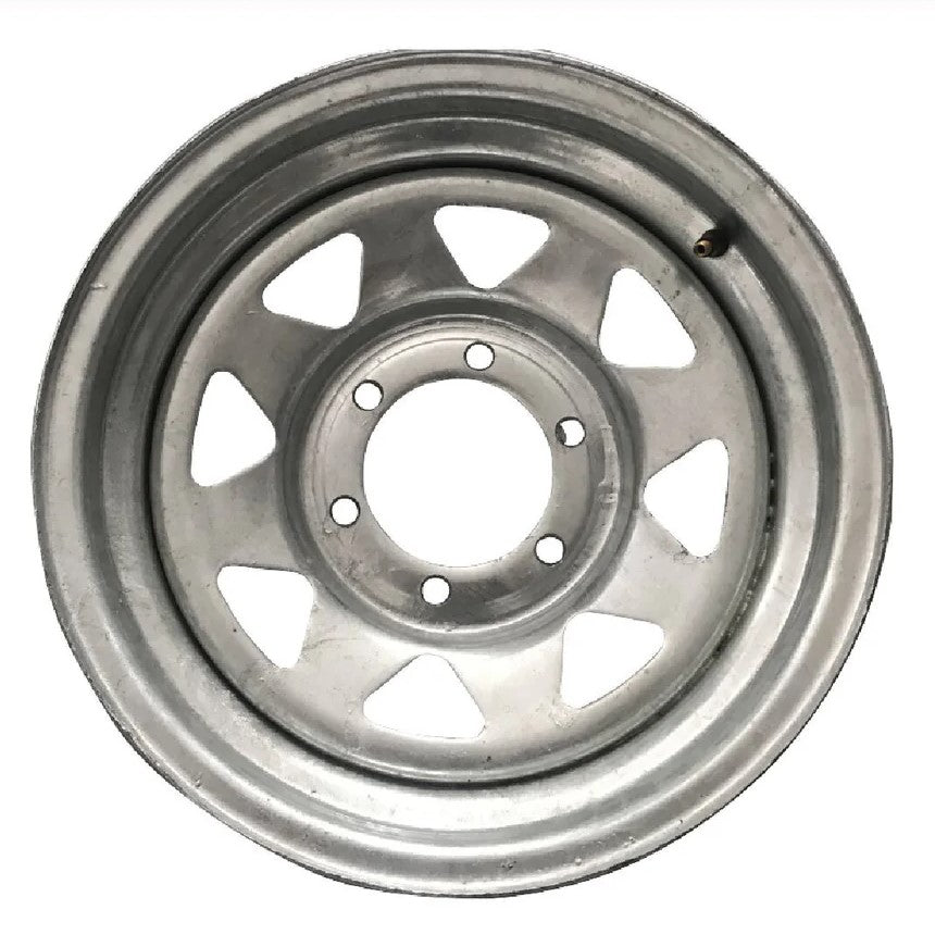 A1818G Mackay 15" Galvanized Steel 6 Stud Wheel - RIM ONLY (NO TYRE) Dunbier 1512