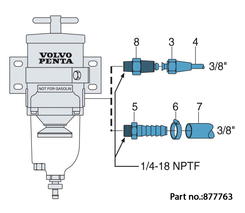 1140062 Copper Tube | Genuine Volvo Penta Part