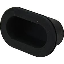 260541 Oval Black Slop Stopper | Marine Deck Hardware