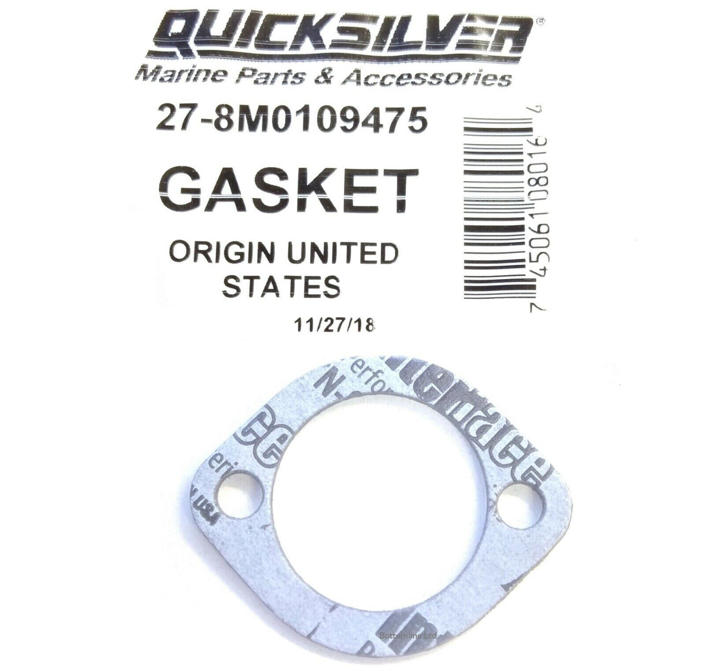 8M0109475 Mercury MerCruiser Gasket | Genuine Quicksilver OEM Part