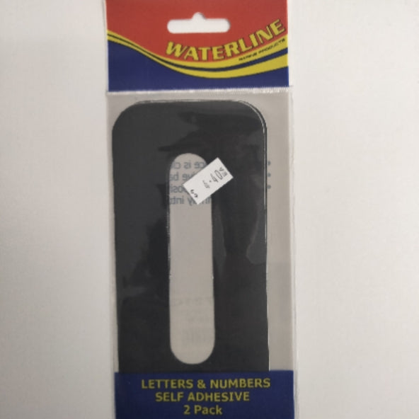 54721Q Boat Letter Q Black 6" Pack of 2 | Vessel Identification Stickers