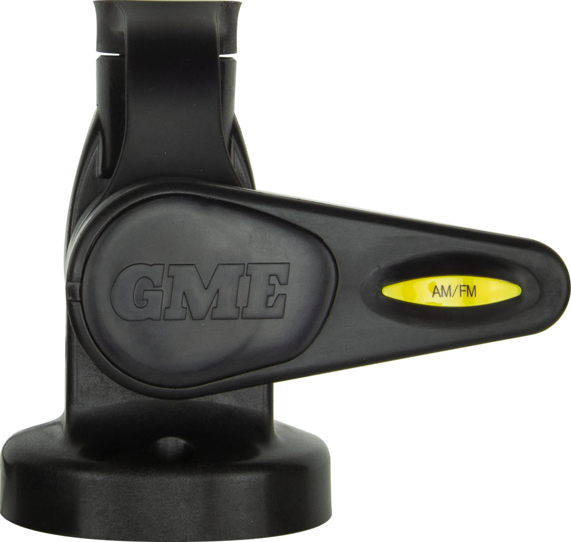 ABL015B Single Swivel Round Antenna Base - Suit AW36XX Whips - Black | Genuine GME Electronics