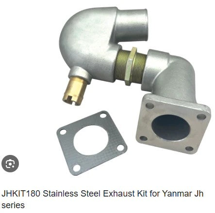 JHKIT180 Exhaust Kit, Stainless Steel, Yanmar Jh series, 129198-13500 and 129170-13000