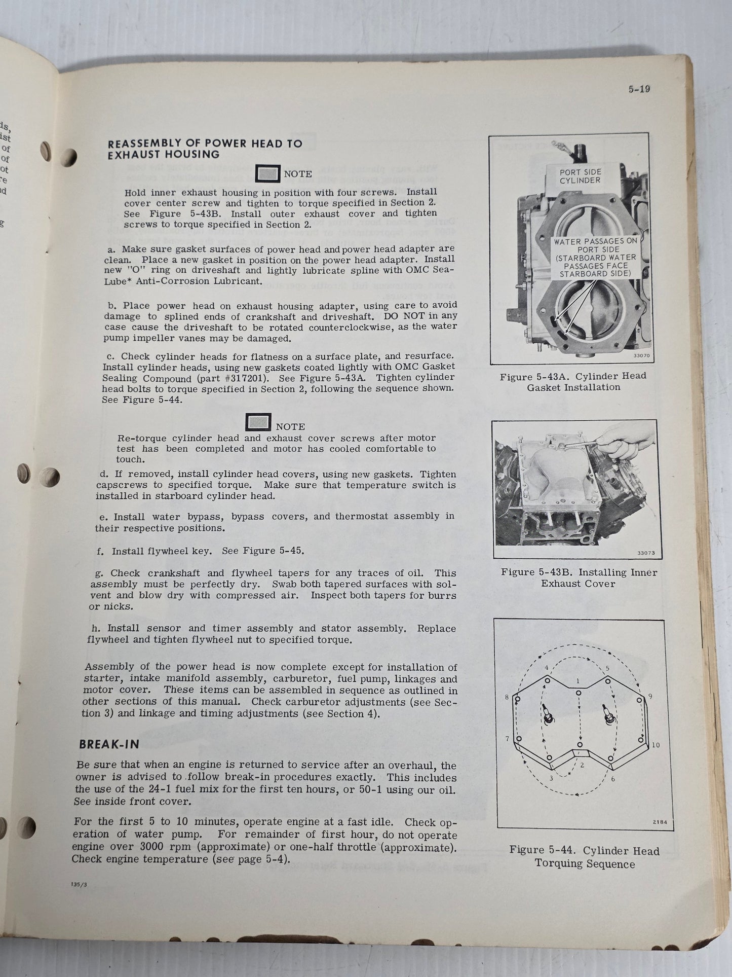 1973 Evinrude Starflite 135HP Service Manual | Genuine Used Manual