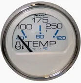 204620 Faria Chesapeake White 2" Water Temperature Gauge 100-250F (additional sender unit required) | Genuine Faria Gauge