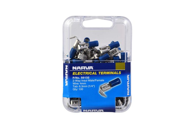 56132 Male/Female Connector Blue (100pk)