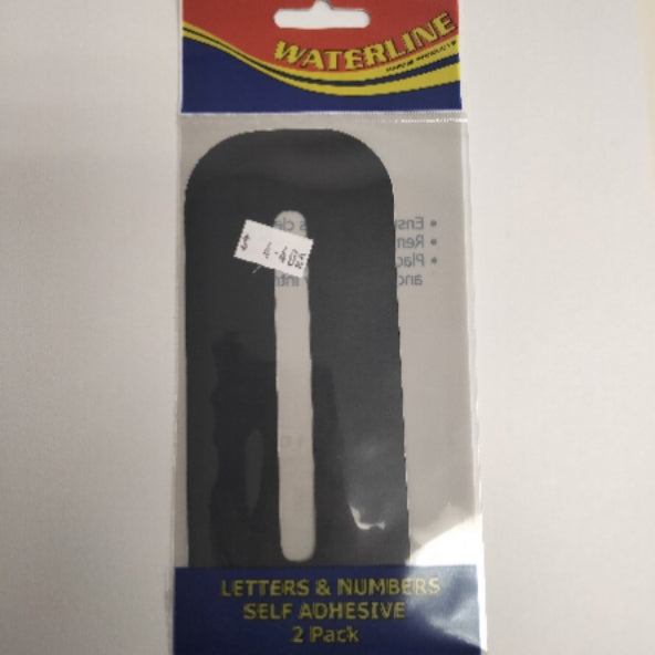 547210 Boat Number 0 Black 6" Pack of 2 | Vessel Identification Stickers