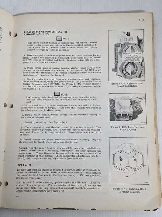 1973 Evinrude Starflite 135HP Service Manual | Genuine Used Manual