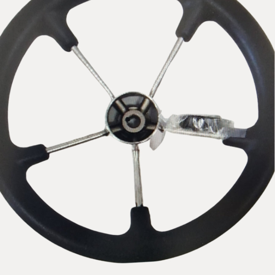 728690 Steering Wheel S/S 350mm w/Poly Grip (Blk) | Marine Steering Part