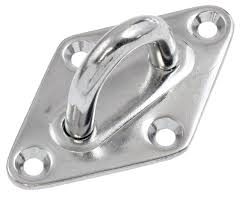 SS3213-90 90mm S/S Diamond Pad Eye | Marine Deck Hardware