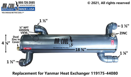 119175-44080 Yanmar 4LHA -STZE(P) DTZE(P) HEAT EXCHANGER 119175-44080 Replacement