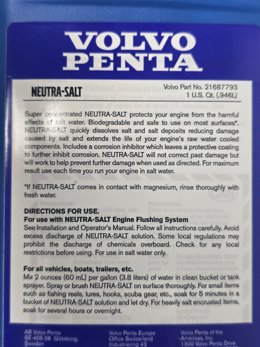 21687793 Volvo Penta Neutralizing Agent "Neutra Salt" 0.95L Neutralizing Agent | Genuine Volvo Penta Part
