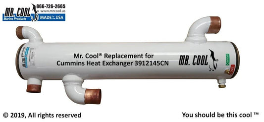 4058308 / 3912145CN Aftermarket Cummins 6CTA 8.3/QSM11 Heat Exchanger 5 x 27 in | Sawley's Select Marine Parts
