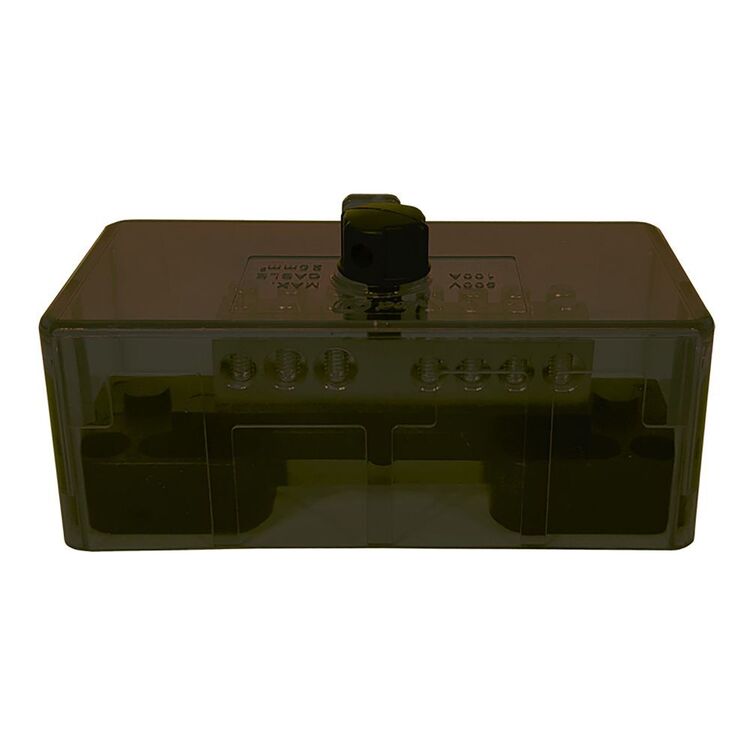 220234 6 Hole Buss Bar (Black) & Cover