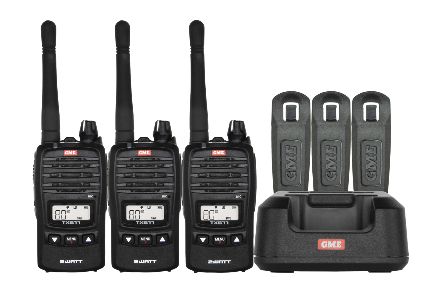 TX677FP 2 Watt UHF CB Handheld Radio - Family Pack