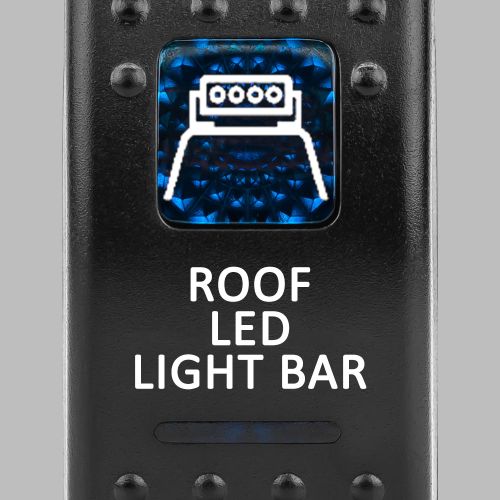 ROKSWCH-ROOF Rocker Switch for 4x4 Roof LED Light Bar Back Lit Blue