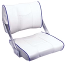632305 Axis Flip Flop Boat Seat White w/Blue Piping | Boat Seating