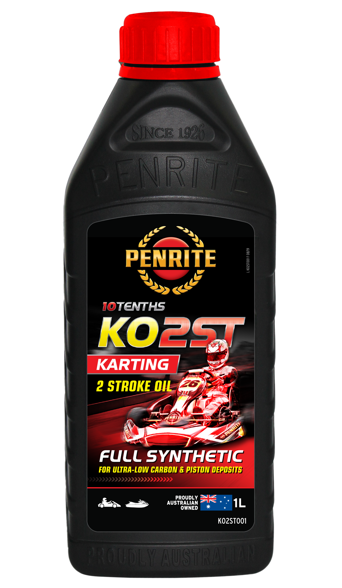 KO2ST001 TWO STROKE OIL 10 TENTHS KO2ST KARTING (FULL SYN.)