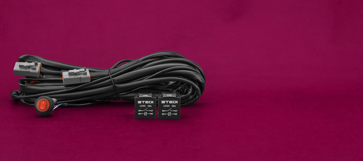 ST-31-DTP-004 4x Connector (Quad) Plug & Play Smart Harness™ High Beam Driving Light Wiring | Genuine STEDI Product