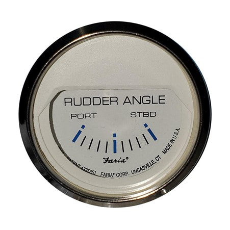 204640 Faria Chesapeake White 2" Rudder Angle | Genuine Faria Gauge